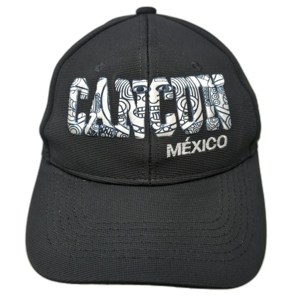 Genesis Baseball Cap Black One Size Cancun Mexico Embroidered Adjustable Hat